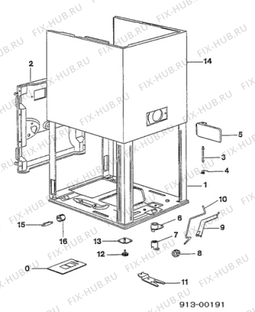 Взрыв-схема стиральной машины Zanker CLASSIC6082 - Схема узла Housing and door